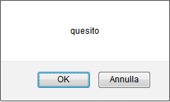 esempio della finestra di conferma